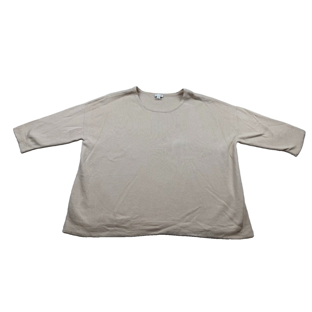 J Jill Beige Sweater Top Size L